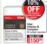 Vital Vitamin B Complex 60 Softgel Capsules