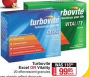 Turbovite Excel Or Vitality 20 Effervescent Granules-Each