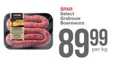 Spar Select Grabouw Boerewors-Per Kg