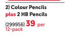 Staedtler Colour Pencils Plus 2 HB Pencils-Per 12 Pack