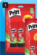 Pritt 43g Glue Sticks-Per 3 Pack