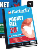 Butterfly A4 Pocket File Display Book 20 Pocket-Each