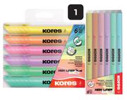 Kores Pastel Highlighter Assorted-Per 6 Pack