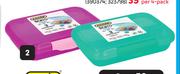 Addis 3 Division Bento Lunch Box-Each