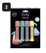 Croxley Create Highlighters Assorted-Per 4 Pack