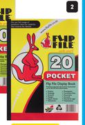 Flip File A4 Pocket File Display Book 20 Pocket-Each