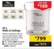 Fired Earth Wall & Ceillings (White) 545660-10Ltr