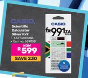 Casio Scientific 433 Function Calculator (Silver) Fx9