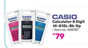 Casio Calculator 8 Digit HI-815L-Bk-Dp