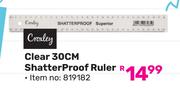 Croxley Clear 30Cm Shatterproof Ruler 819182