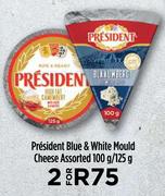 President Blue & White Mould Cheese Assorted-For 2 x 100g/125g