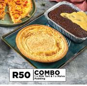 1 x Milk Tart And 1 x Malva Pudding Combo