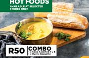 1 x Soup Assorted 1L And 1 x Rustic Baguette Combo