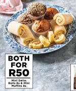 Mini Swiss Rolls 6s And Mini Muffins 8's Pack-For Both
