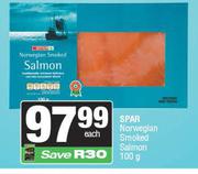 Spar Norwegian Smoked Salmon-100g Each