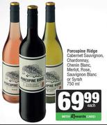 Porcupine Ridge Cab Sauv,Chardonnay,Chenin Blanc,Merlot,Rose,Sauv Blanc Or Srah-750ml Each