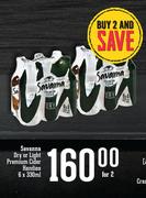 Savanna Dry Or Light Premium Cider Handies-2 x 6 x 330ml