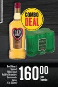 Red Heart Spiced 750ml & Hall & Bramley Lemonade Cans 6 x 200ml-Per Combo