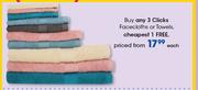 Clicks Facecloths Or Towels-Each