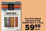 You First Mixed Coconut & Oat Health Bars-5 x 50g Each