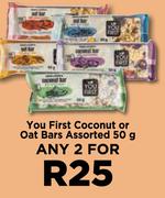 You First Mixed Coconut Or Oat Bars Assorted-For Any 2 x 50g