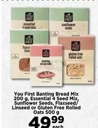 You First Banting Bread Mix 200g, Essential 4 Seed Mix- Each