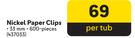 Aro Nickel Paper Clips-Per Tub