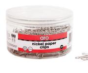 Aro Nickel Paper Clips-Per Tub