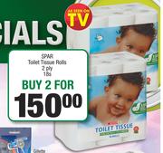 Spar Toilet Tissue Rolls 2 Ply-For 2 x 18s