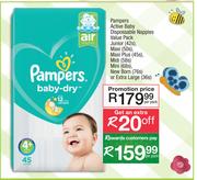 Pampers Active Baby Disposable Nappies Value Pack-Per Pack