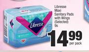 Libresse Maxi Sanitary Pads With Wings(Selected)-9s Per Pack