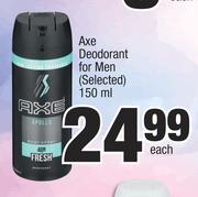 Axe Deodorant For Men(Selected)-150ml Each