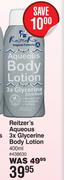 Reitzer's Aqueous 3 x Glycerine Body Lotion-400ml