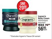 Ingram's Body Cream Assorted-450ml/500ml Each