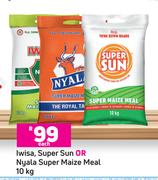 Iwisa, Super Sun OR Nyala Maize Meal-10kg Each