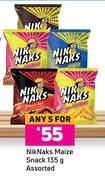 NikNaks Maize Snacks Assorted-For Any 5 x 135g