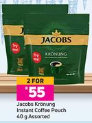 Jacobs Kronung Instant Coffee Pouch Assorted-For 2 x 40g