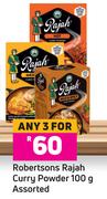 Robertsons Rajah Curry Powder Assorted-For Any 3 x 100g