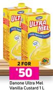 Danone Ultra Mel Vanilla Custard-For 2 x 1Ltr