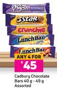 Cadbury Chocolate Bars Assorted-For Any 4 x 40g/49g