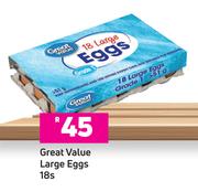 Great Value Large Eggs-18 Per Pack