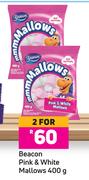 Beacon Pink & White Mallows Assorted-For 2 x 400g