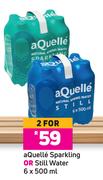 Aquelle Sparkling Or Still Water-For 2 x 6 x 500ml