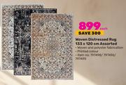 Woven Distressed Rug 133 x 120cm Assorted-Each