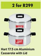 Hart 17.5 cm Aluminium Casserole With Lid- For 2