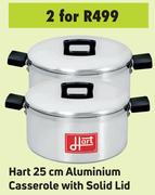 Hart 25 cm Aluminium Casserole With Solid Lid- For 2