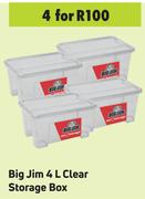 Big Jim 4 L Clear Storage Box-For 4