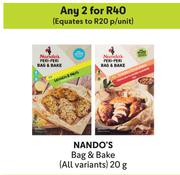 Nando's Bag & Bake (All Variants)-For 2 x 20g