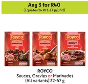 Royco Sauces, Gravies Or Marinades (All Variants)-For 3 x 32-47g