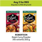 Robertsons Rajah Curry Powder (All Variants)-For 2 x 200g